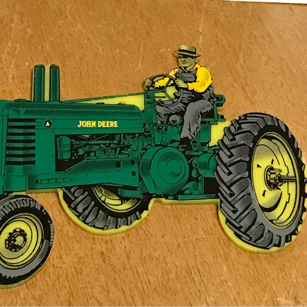 Home decor John Deere tractor printed on plexiglas/plastic dual sided - Picture 4 of 6